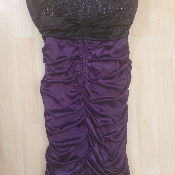 Speechless Purple Strapless Dress with Sequins - Picture 4 of 7